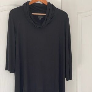 J Jill Black Cowl Tunic Large Wearever Collection